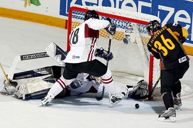 Photo hockey CM : La Lettonie éliminée - Championnats du monde