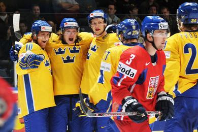 Photo hockey CM : La Suède au finish - Championnats du monde