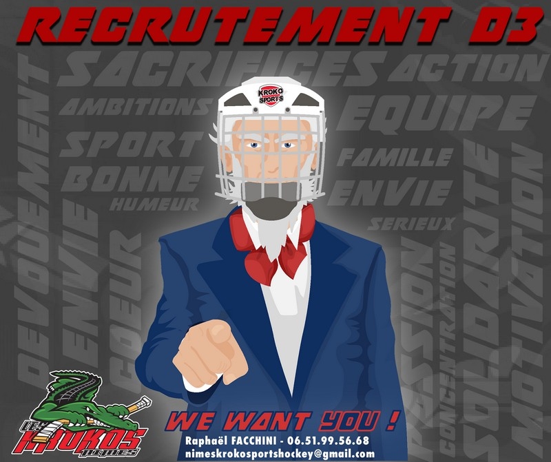 Photo hockey D3 : Nîmes - les Krokos recrutent - Division 3 : Nimes (Les Krokos)