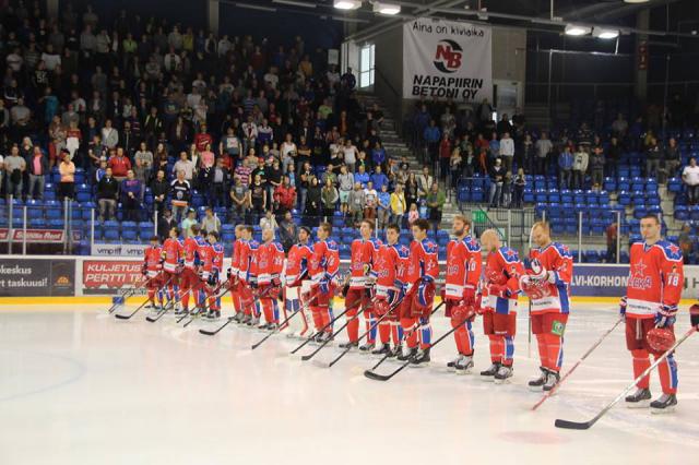 Photo hockey Da Costa en 1ère ligne avec Radulov - KHL - Kontinental Hockey League