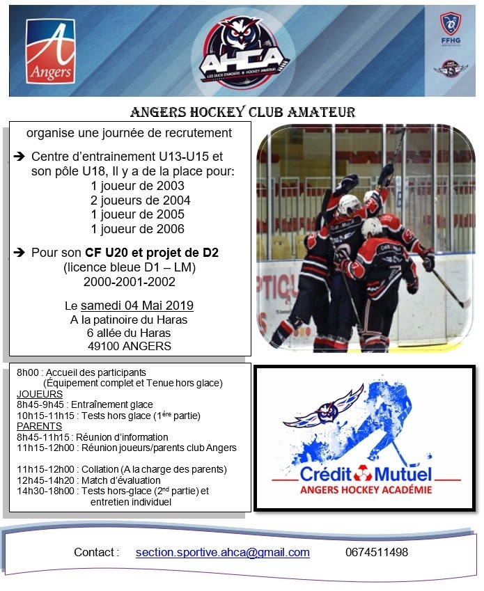 Photo hockey Journée de recrutement à Angers (AHCA) - Hockey Mineur : Angers  (Les Ducs)