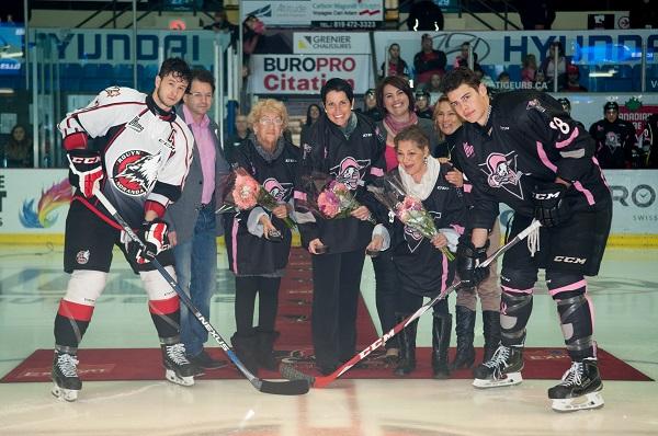 Photo hockey LHJMQ : Les Voltigeurs en rose - LHJMQ - Ligue de Hockey Junior Majeur du Québec