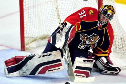 Photo hockey Montreal: Alex Auld derrière Price. - NHL : National Hockey League - AHL