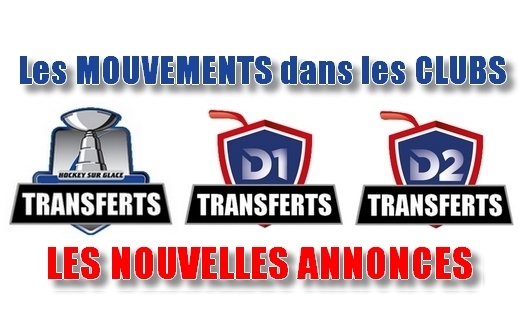Photo hockey Mouvements dans les clubs du 30 Août 2025. - Transferts 2025 2026