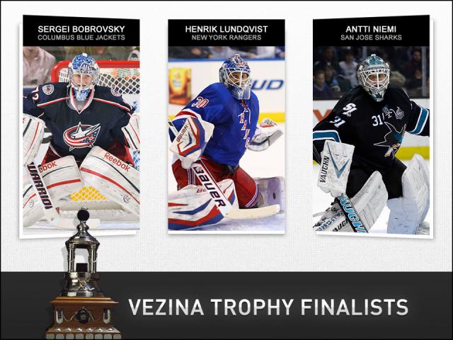 Photo hockey NHL Vezina : Les 3 lauréats - NHL : National Hockey League - AHL