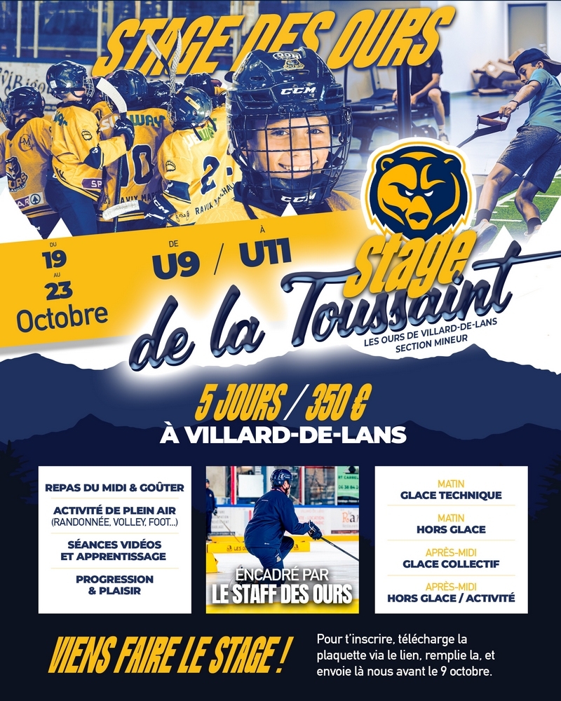 Photo hockey Villard - Stage TOUSSAINT - U9 à U11 - Hockey Mineur : Villard-de-Lans (Les Ours)