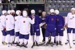 Photo hockey reportage les bleus s'échauffent!