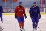 Photo hockey reportage les bleus s'échauffent!