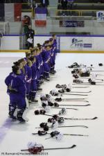 Photo hockey reportage Mondial Féminin - La France un peu courte.